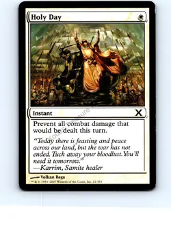 Holy Day #21 White Common 10th Edition MTG LP Exc+/NM - Image 1
