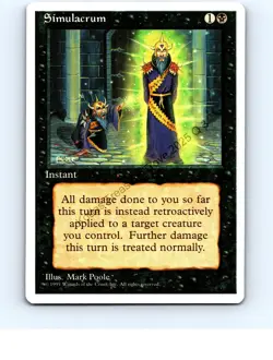 Simulacrum Black Uncommon Fourth Edition MTG NP Near Mint or Better - Image 1