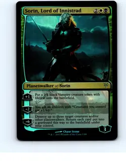 Sorin, Lord of Innistrad #1 Mythic Foil DuelDecks: Sorinvs.Tibalt MTG LP exc+/NM - Image 1