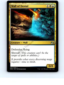 Wall of Denial #201 Uncommon Modern Masters 2017 MTG NP Near Mint or Better - Image 1