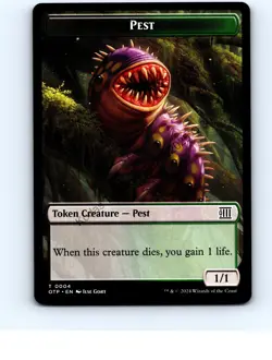 Pest Token #4 Outlaws of Thunder Junction: Breaking News MTG NP NM/NM+ - Image 1