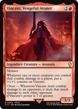 MTG magic 1x Vincent, Vengeful Atoner SURGE FOIL (M/NM) Commander Final Fantasy - Image 1