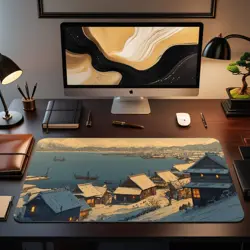 MTG Playmat | Snowy Japanese Azorious Themed Playmat | Unofficial MTG Playmat - Image 2