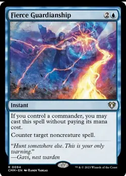 Fierce Guardianship Near Mint, English Commander Masters MTG Magic - Image 1