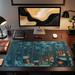 MTG Playmat | Snowy Japanese Forest Themed Playmat | Unofficial MTG Playmat - Image 2