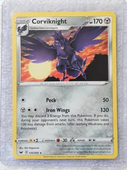 Pokemon TCG Corviknight - SWSH01: Sword & Shield Base Set 132/20 2020 NM - Image 5