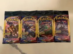 Pokemon SWORD & SHIELD BASE SET 3 Card Booster Pack - BRAND NEW - SEALED 🍒 - Image 1