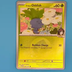ERIKA'S ODDISH (ENERGY SYMBOL PATTERN) 001/217 ASCENDED HEROES POKEMON RH NM/M - Image 1