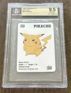 1998 KFC Pokemon Card Game BGS 9.5 GEM MINT - Image 1