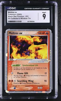 CGC 9 Moltres ex 2005 Black Star Promos 031 Holo MINT Pokemon Card - Image 1