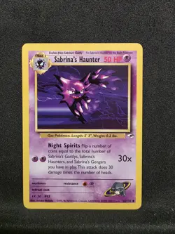 Vintage Pokemon TCG - Gym Heroes - Sabrina's Haunter 058/132 Regular: NM- - Image 1