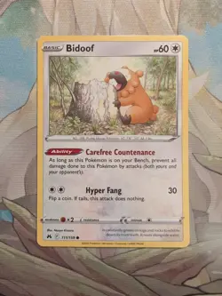 Bidoof 111/159 Crown Zenith Pokemon TCG NM/M Regular - Image 1