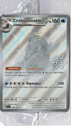 Crabominable IR 149/142 Holiday Calendar STAMP Promo Pokemon Card SEALED - Image 1