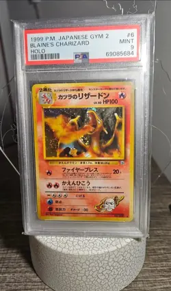 Blaine's Charizard Holo 1999 P.M. Japanese Gym 2 PSA 9 Mint #6No.006 Pokemon - Image 1