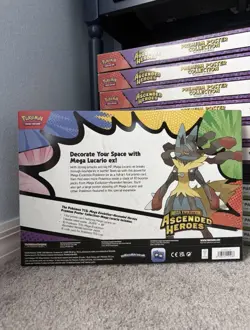 Pokemon TCG - Ascended Heroes Premium Poster Collection Mega Lucario SEALED - Image 2