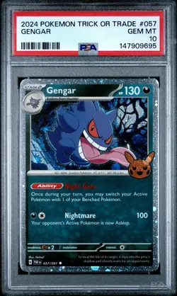 2024 POKEMON TRICK OR TRADE #057 GENGAR PSA 10 - Image 1