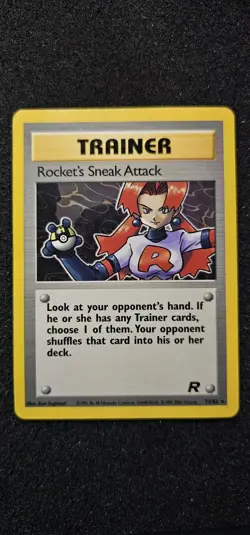 Rocket's Sneak Attack 72/82 Vintage LP Pokemon TCG Non Holo - Image 1
