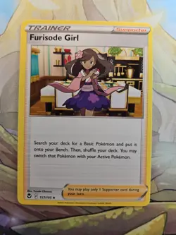 Furisode Girl 157/195 Silver Tempest Uncommon Trainer Pokemon TCG - Image 1