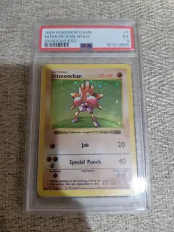Hitmonchan Holo Rare Shadowless 1999 WOTC Pokemon Card TCG 7/102 Base Set Psa 5 - Image 1