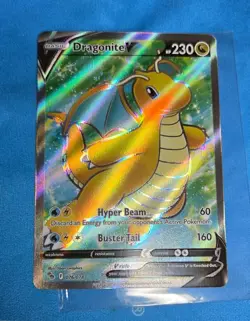 Pokemon TCG Dragonite v Full Art Holo Card 76/078 Pokemon Go - Image 1