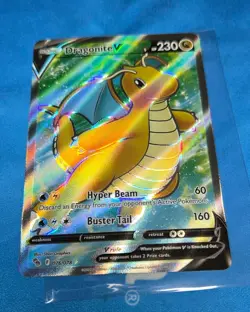 Pokemon TCG Dragonite v Full Art Holo Card 76/078 Pokemon Go - Image 4