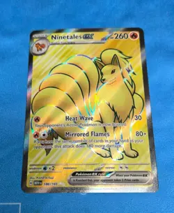Pokemon Nintales EX 186 Full Art 151 Series NM Near Mint English - Image 1