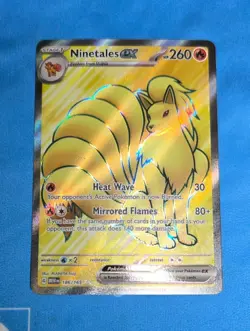 Pokemon Nintales EX 186 Full Art 151 Series NM Near Mint English - Image 2