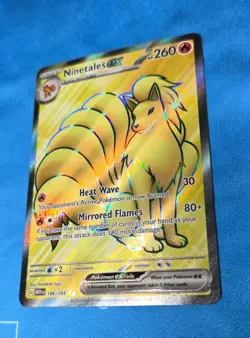 Pokemon Nintales EX 186 Full Art 151 Series NM Near Mint English - Image 3