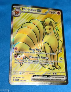 Pokemon Nintales EX 186 Full Art 151 Series NM Near Mint English - Image 4
