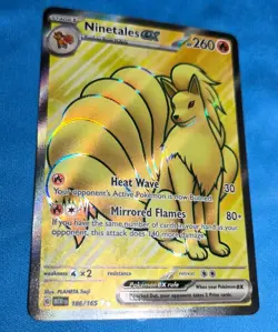 Pokemon Nintales EX 186 Full Art 151 Series NM Near Mint English - Image 5