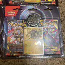 7x POKEMON TCG Mega Evolution & Phantasmal Flames Raikou 2 Pack Blisters + Coin! - Image 2
