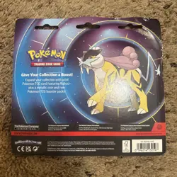 7x POKEMON TCG Mega Evolution & Phantasmal Flames Raikou 2 Pack Blisters + Coin! - Image 4