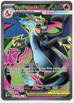 Pokemon Mega Charizard X ex 109/094 Phantasmal Flames Full Art NM Ultra Rare - Image 1