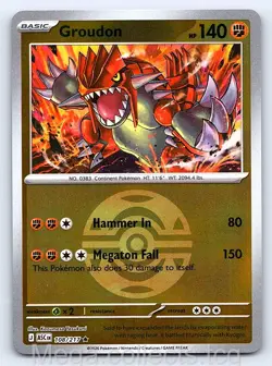 Groudon (Dusk Ball) 108/217 Rare Ascended Heroes Pokemon Reverse Holo Near Mint - Image 1