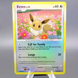 Eevee 62/100 [Platinum] Stamped Burger King Promos Majestic Dawn Pokemon TCG LP - Image 1