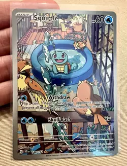 Pokemon Squirtle 148/142 Sv07: Stellar Crown Holo Illustration Rare 60 HP - Image 1