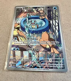 Pokemon Squirtle 148/142 Sv07: Stellar Crown Holo Illustration Rare 60 HP - Image 3