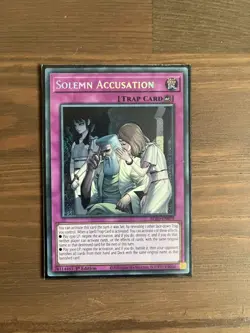 Yugioh BLZD-EN079 - Solemn Accusation - Secret Rare - Image 1