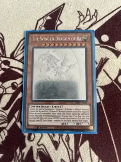 YUGIOH 1st Ed LED7-EN000 GHOST RARE THE WINGED DRAGON OF RA - Image 1