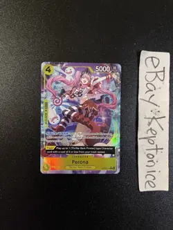 One Piece TCG ENGLISH Perona OP14-111 Alt Art The Azure Sea’s Seven Alternate R - Image 1