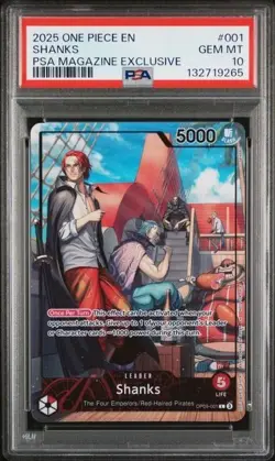 SHANKS #001 PSA 10 • 2025 ONE PIECE PROMOS PSA MAGAZINE EXCLUSIVE - Image 1