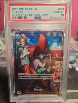 SHANKS 2025 ONE PIECE PSA MAGAZINE EXCLUSIVE PROMO #001 PSA 10 - Image 1