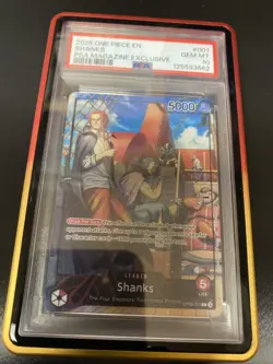 PSA Magazine July 2025 One Piece Shanks Holo Promo Card OP09-001 Psa 10 - Image 1