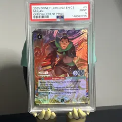 2025 DISNEY LORCANA EN C2-LORCANA CHALLENGE PROMO MULAN - CHARGING AHEAD PSA 9 - Image 1