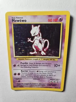 Mewto Holo 10/82 Base Set Pokemon Card - Image 2