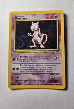 Mewto Holo 10/82 Base Set Pokemon Card - Image 3