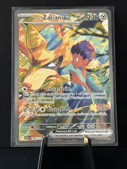 Pokemon TCG Hop's Zacian EX Card 186/159 Journey Together Near Mint - Image 1