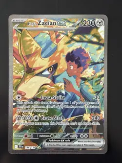 Pokemon TCG Hop's Zacian EX Card 186/159 Journey Together Near Mint - Image 2
