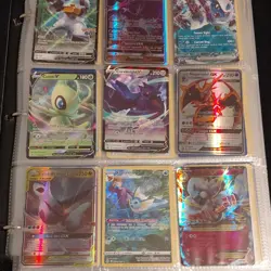 Pokemon TCG Binder Lot 9 Holo Cards V GX TAG TEAM ex Rowlet Celebi Latias - Image 4