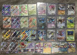 Pokemon Card Binder Collection Mixed Lot of Old and New Ex V Vmax and Vstar Lot - Image 1